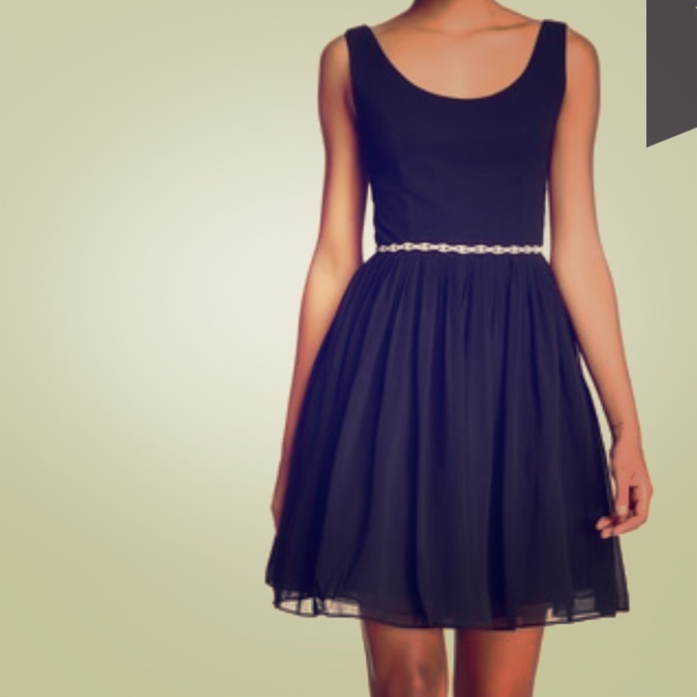 Minuet Embellished Dress (Black)